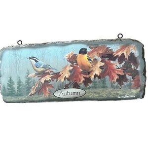 Bradford Exchange Autumn by‎ Jim Hautman Songbirds of the Seasons Welcome Sign